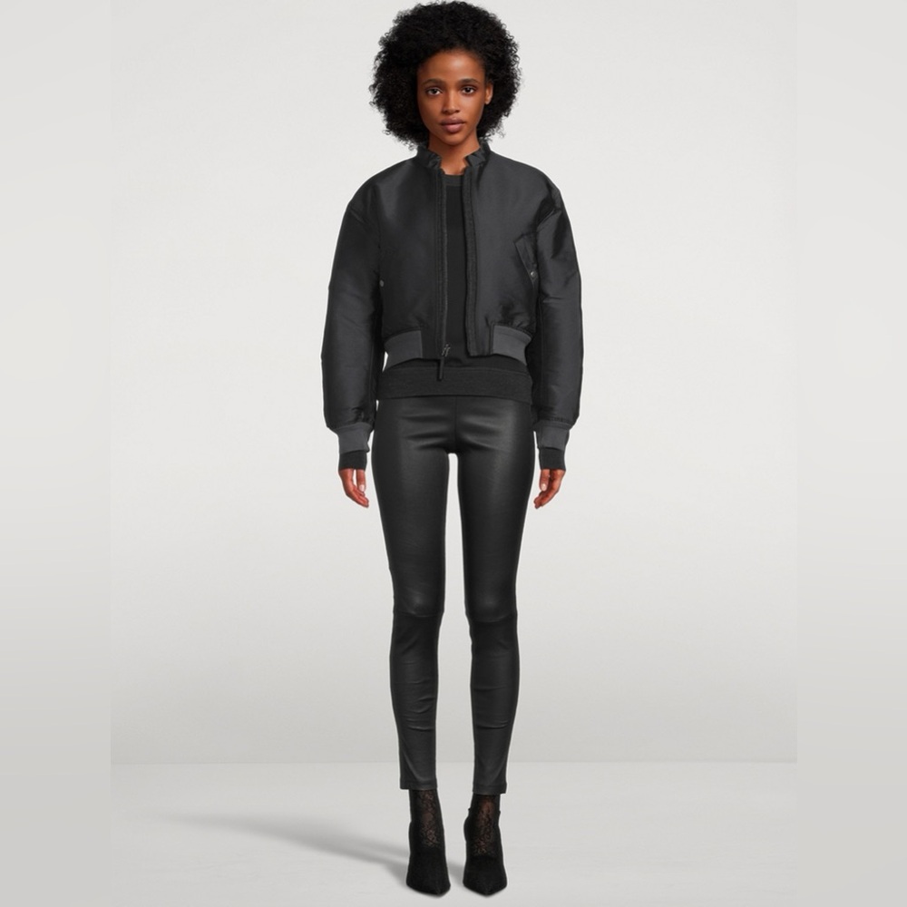 Theory lambskin leather leggings. Sz6